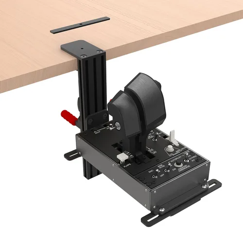 Vista 4 de Easyget 2 Set Joystick Desk Mount, Hotas Mount for Flight Sim Joystick, Throttle & Hotas Systems for Thrustmaster Hotas Warthog T16000M FCST-Flight