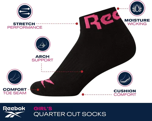Vista 3 de Reebok Calcetines deportivos para niña (12 unidades)