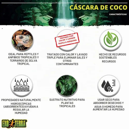 Vista 2 de Exo Terra Cáscara de coco, 3.6 cuartos de galón