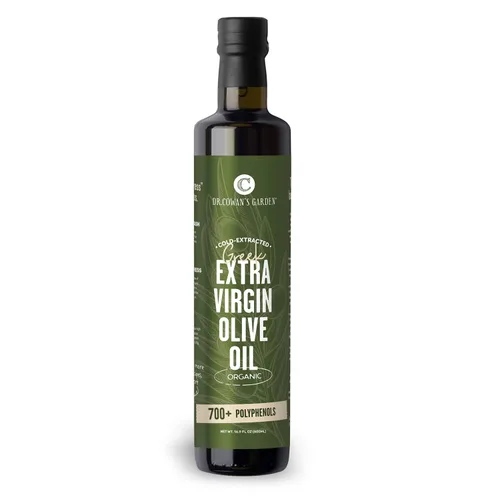 Vista 9 de Dr. Cowan's Garden Aceite de oliva virgen extra griego orgánico certificado por USDA, con más de 1200 polifenoles, aceite de oliva orgánico