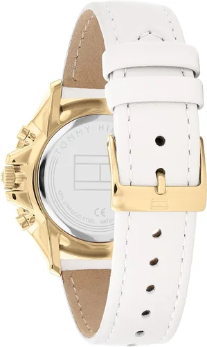 Vista 3 de Tommy Hilfiger Reloj de cuarzo de acero inoxidable y correa de cuero para mujer color blanco modelo 1782448 Blanco Casual