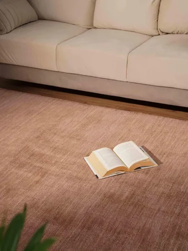 Vista 24 de Alfombras de área de lana anudadas a mano en telar, ecológicas - 10'x10', cuadradas, color aguamarina, diseño liso sólido, alfombras de área gruesas