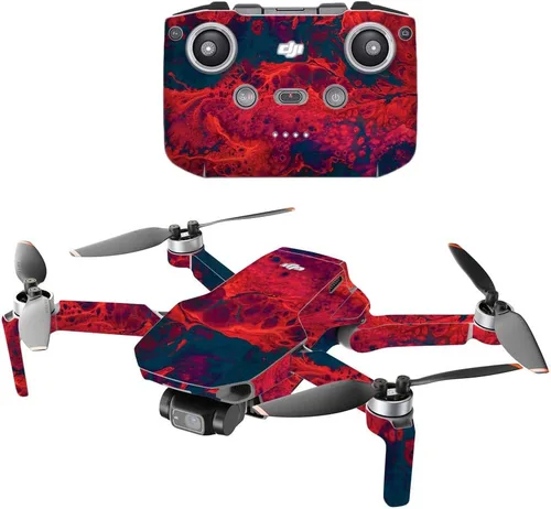 Vista 17 de MightySkins - Compatible con DJI Mini 2 Dron portátil - Aqua Swirl Funda protectora de vinilo duradera y única Fácil de aplicar, quitar