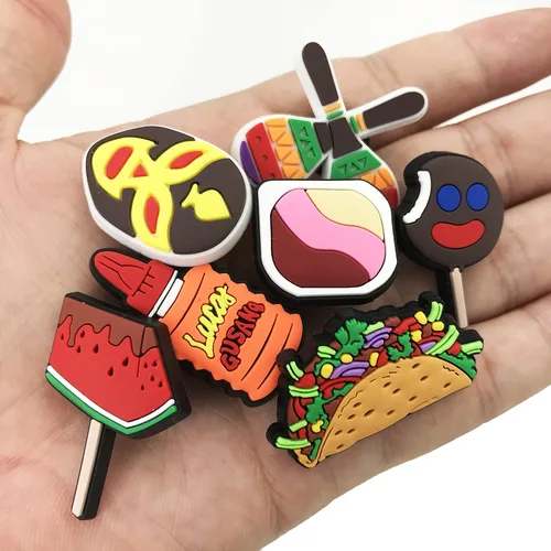 Vista 4 de yiagofy 30 dijes para zapatos de México para hombres y mujeres decoración de zapatos regalos de fiesta pulseras para adultos recuerdos de fiesta