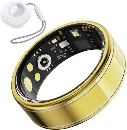 Vista 10 de Anillo Rastreador de Actividad para Hombres – Anillo Inteligente con Monitor de Frecuencia Cardíaca, SpO2, Presión Arterial, Monitoreo del Sueño