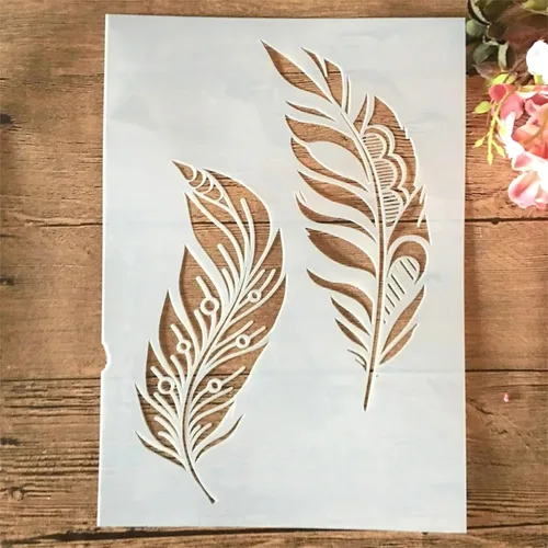 Vista 19 de TIAMECH Plantilla A4 reutilizable de líneas de símbolos pequeños para pintar, plantilla de capas de textura de cuadrícula, arte de pared