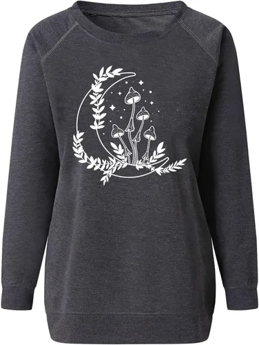 Vista 5 de Sudaderas de Navidad de Halloween para mujer con cordón casual holgada sudadera con capucha de punto flameado