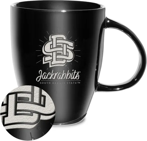 Vista 109 de Rico Industries - Taza de lustre cerámico con grabado láser de la NCAA de 18oz - Café-Té
