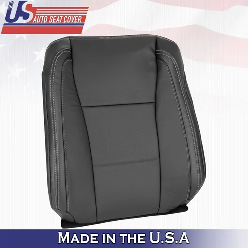 Vista 8 de U.S.AutoSeatCover 2015 para Ford F150 Lariat Driver & Passenger Top Perf Fundas de asiento de cuero negro