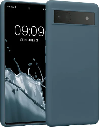 Vista 20 de kwmobile Funda compatible con Google Pixel 6a - Funda protectora delgada de silicona TPU - Arctic Night