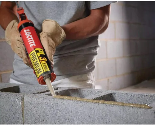 Vista 2 de Loctite PL Premium Adhesivo de Construcción de Poliuretano, Pegamento de Construcción Versátil para Madera, Concreto, Metal y Más - Cartucho de 28