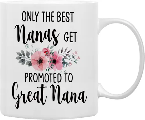 Vista 12 de QASHWEY Taza de café con texto en inglés «Only The Best Aunts Get Promoted to Great Aunt», divertidos regalos de anuncio de embarazo para tía, tías