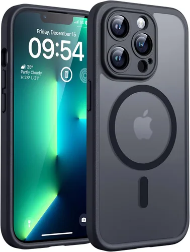 Vista 111 de TOCOL Funda para iPhone 11, compatible con Magsafe, protección completa de cámara, imanes integrados, protección contra caídas, funda translúcida