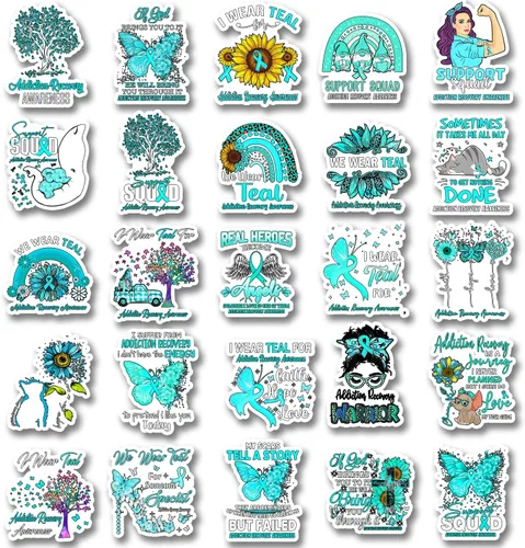 Vista 8 de 25 calcomanías de concientización del Alzheimer, inspiradoras, impermeables, calcomanías de vinilo para botellas de agua, libros, laptop, automóvil