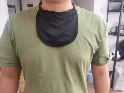 Vista 5 de Suministros de traqueotomía - Cubiertas de estoma para laringectomía correas ajustables cubren el cuello kits de cuidado de la tráquea