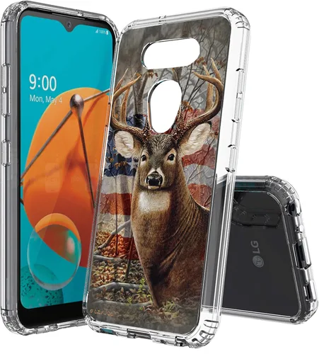 Vista 14 de Compatible con LG Aristo 5, funda transparente impresa, a prueba de golpes, arañazos, compatible con LG Phoenix 5/Fortune 3/Tribute Monarch/Risio 4