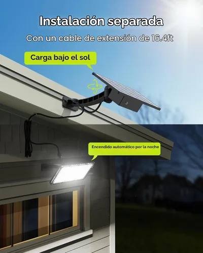 Vista 8 de JACKYLED Luces solares para exteriores, 299 LED, 1000 lúmenes, color negro