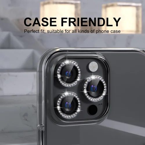 Vista 288 de Choiche Compatible para iPhone 16 Pro/iPhone 16 Pro Max Protector de Lente de Cámara, Vidrio Templado 9H Protector de Pantalla de Cubierta de Cámara