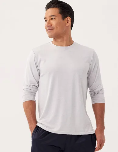 Vista 2 de Paquete de 4unidades camisetas Dry-Fit de manga larga para hombre que absorben la humedad, con protección solar ultravioleta, camiseta deportiva