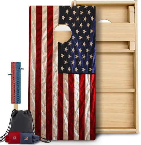 Vista 36 de CornholeGamesUSA Pro - Juego de tablas de Cornhole Fabricado en Estados Unidos Abedul báltico 3/4 Sin rebote Patas triples gruesas Dos 1