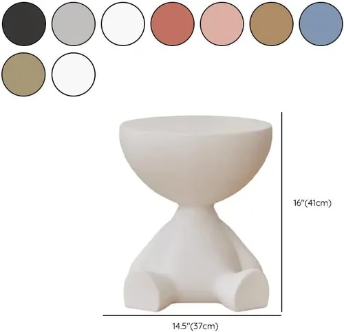 Vista 2 de Mesa auxiliar, mesa auxiliar moderna, mesa de sofá, mesa de noche con base abstracta para espacios pequeños, mesita de noche, decoración del hogar