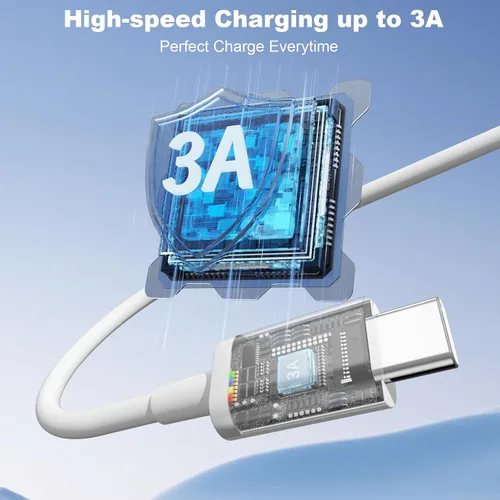 Vista 4 de Cable USB A a USB C para iPhone 18/17/16/15 (3 pies), cable USB C CarPlay Blanco