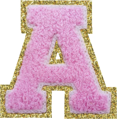 Vista 165 de 3Pcs Letter Patches Varsity Glitters Chenille,SPRT Iron on Blue Letter Patch,Alphabet Cloth Patch for Team Costume Decoration 3.1in Height S
