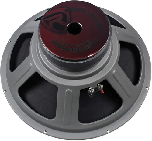 Vista 4 de Rockville RVW1800P4 1800W 18 pulgadas 4-Ohm Raw DJ Subwoofer, 900W RMS, bobina de voz CCAW de 3 pulgadas de 4 capas, cono reforzado con Kevlar, imán
