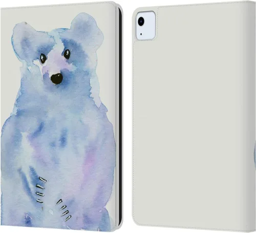 Vista 35 de Head Case Designs Wyanne - Funda de piel con licencia oficial de Wyanne Blue Watercolour Bear Animals 2, compatible con Apple iPad 10.2