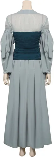 Vista 3 de Disfraz medieval para mujer, disfraz medieval para mujer, disfraz retro de princesa para Halloween