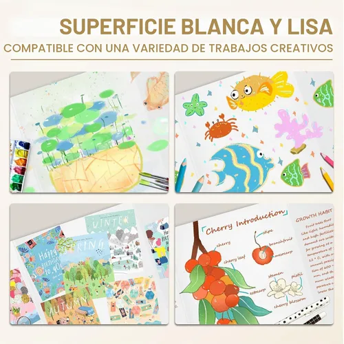 Vista 4 de Chell Tablero de Póster Tríptico de Tamaño Mini, 16" x 24", Tableros de Proyecto Corrugados Pequeños, Blanco, Paquete de 2 Hecho de cartón