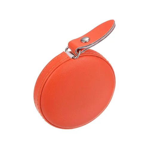 Vista 3 de HARFINGTON Cinta métrica retráctil redonda de 59.1 in/60 pulgadas, funda de cuero suave, tamaño de bolsillo para cuerpo, tela, medidas de costura