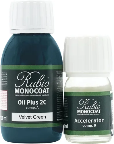Vista 186 de Rubio Monocoat Tinte y acabado para madera de 650 pies cuadrados - Niebla 5% Oil Plus 2C Aceite de linaza ecológico de secado rápido