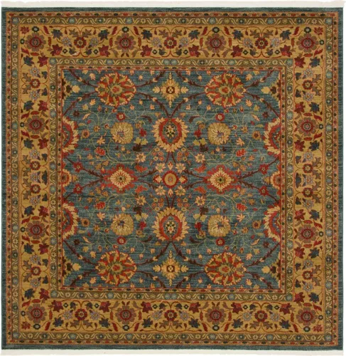 Vista 26 de Unique Loom - Alfombra de la colección Edinburgh - Monroe (2 x 6 pies 1 pulgada, pasillo, azul/marrón)