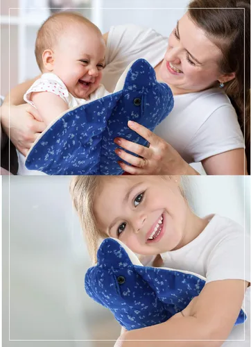 Vista 8 de DolliBu Raya Azul Moteada de Peluche - Juguete de Animal de Peluche Raya Súper Suave, Colección Salvaje Regalo de Peluche del Océano para Niños