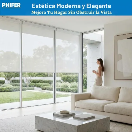 Vista 6 de Phifer SheerWeave - Pantalla solar de malla para ventanas, 75% de sombra, rollo de pantalla solar de ahorro de energía de 48 x 10 pies