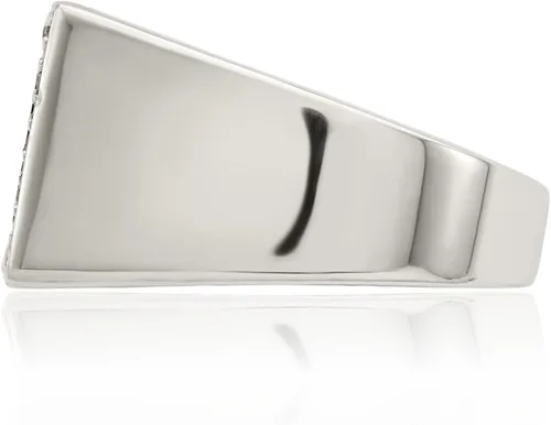 Vista 3 de Anillo de plata de ley 925 para hombre con circonita cúbica y ónix negro