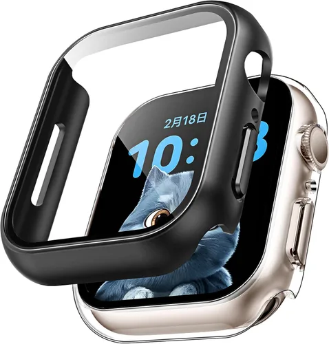 Vista 21 de TAURI - Juego de 2 carcasas rígidas para Apple Watch Series 11/10 42mm, con protector de pantalla de vidrio templado de PC, [resistente a arañazos]