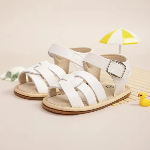 Vista 5 de KIDSUN Sandalias para bebés, niñas y niños, suela de goma antideslizante, para verano, playa, al aire libre, zapatos para cuna