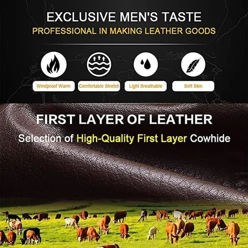 Vista 7 de Sombrero ajustable para hombre de periódicos Sombrero de boina Sombrero de conducción Caza Pesca Sombrero de cuero genuino Ivy Cap Moda Boina