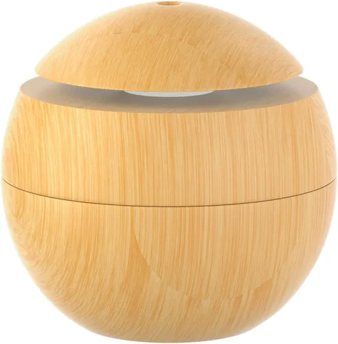 Vista 2 de Nature's Truth Difusor elegante de aromaterapia ultrasónica con aspecto de madera con adaptador USB