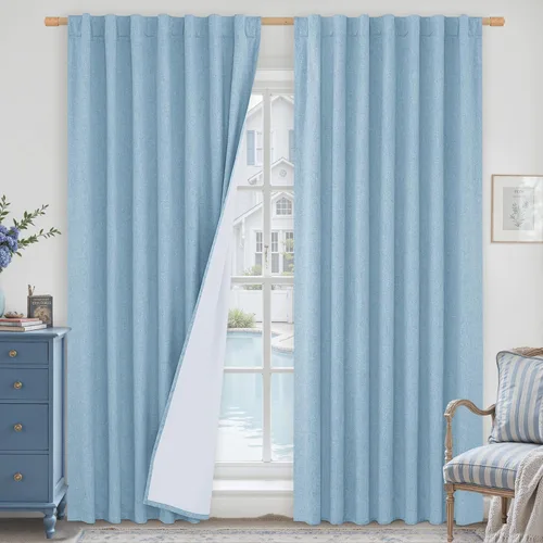 Vista 56 de LAMIT Cortinas opacas cortas de lino de 30 pulgadas para ventanas de cocina sobre el fregadero, cortinas de café texturizadas de lino marfil