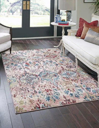 Vista 16 de Unique Loom Sumter Collection - Alfombra de área Brewton (2 pies x 6 pies, azul marino/azul)