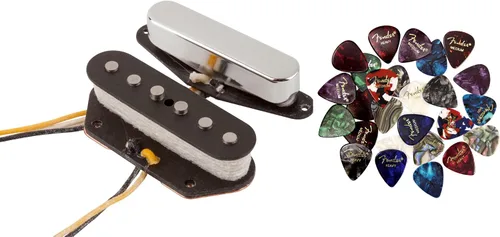 Vista 13 de Fender Custom Shop '51 Nocaster Telecaster Pickups - Paquete de níquel con cable para instrumentos
