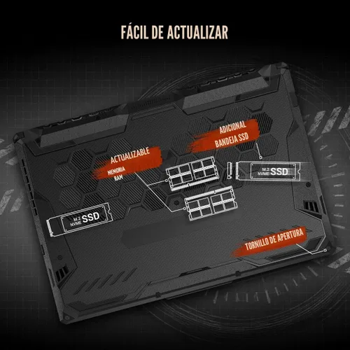 Vista 7 de ASUS TUF Gaming A15 - Laptop para juegos, pantalla FHD 16:9 de 144 Hz de 15.6 pulgadas, procesador AMD Ryzen™ 5 7535HS, NVIDIA® GeForce RTX™ 3050