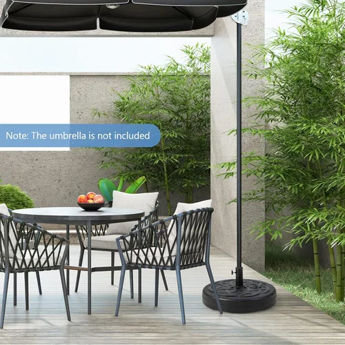 Vista 2 de Tangkula Soporte de base de paraguas rellenable, relleno de agua y arena, soporte de peso resistente para sombrilla de patio de 1.5 a 1.9 pulgadas