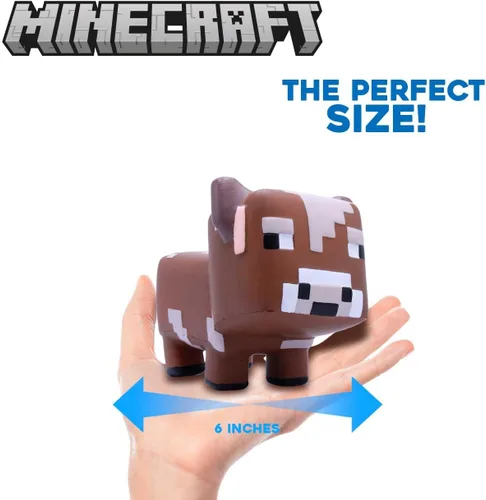 Vista 4 de Minecraft Mooshroom Cow Mega SquishMe Series 4 – Peluche Squishy Oficial de 6″ de Subida Lenta – Conejito Coleccionable, Vaca Mooshroom, Tortuga