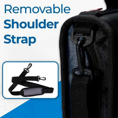 Vista 4 de Case-it Mighty Zip Tab - Carpeta escolar con cremallera Anillos tóricos de 3 pulgadas, capacidad de 600 hojas, carpeta de archivos expandible de 5