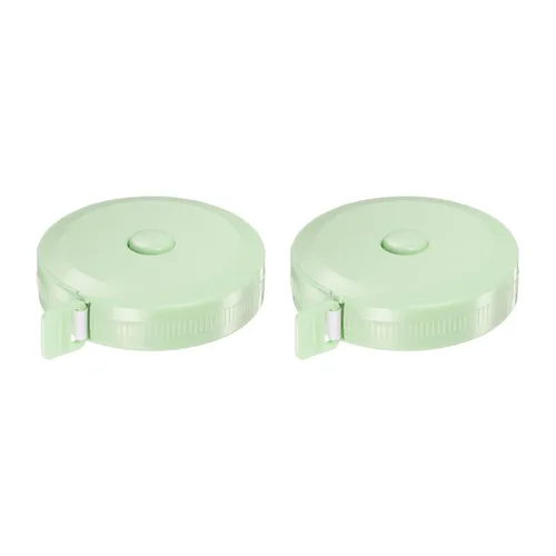 Vista 10 de HARFINGTON 2 cintas métricas redondas retráctiles de 4.9 ft/60 pulgadas, tamaño de bolsillo para medidas de cuerpo, tela, costura y manualidades