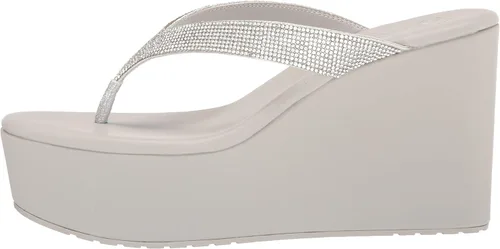 Vista 8 de Jessica Simpson Womens Stilla Rhinestone Flip-Flop Wedge Sandals